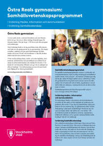 Östra Reals gymnasium: Samhällsvetenskapsprogrammet
