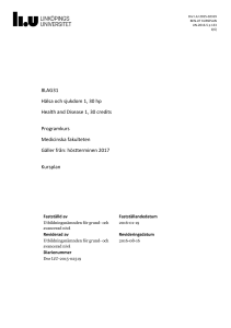 Hälsa och sjukdom 1