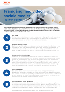 Framgång med video i sociala medier