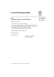 SFS 1998:408 Lag om förbud mot köp av sexuella tjänster