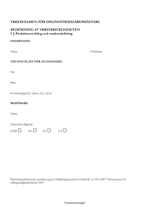 Föremål för bedömning