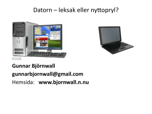 Datorn – leksak eller nyttopryl