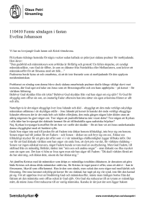 110410 Femte söndagen i fastan Evelina Johansson