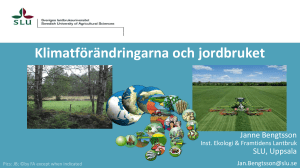 Klimatförändringarna och jordbruket