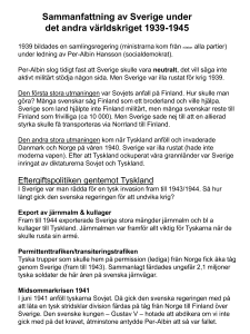 Sammanfattning Av Svenska Eftergifter 9h 9f