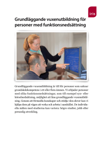Grundläggande vuxenutbildning för personer med