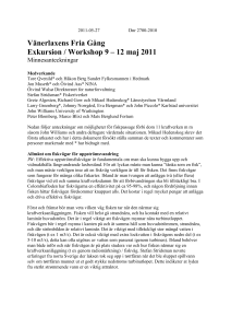 Exkursion 9 – 11 maj 2011