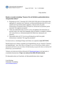 Insatser för att förbättra patientsäkerheten vid generiskt utbyte