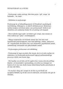 - Psykoterapi som en förstorande lupp på mellanmänskliga processer