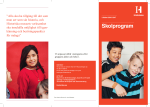 Skolprogram - Historiska Museet