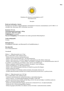 Dnr: Fakulteten för ekonomi, kommunikation och IT Nationalekonomi
