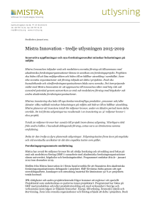 Mistra Innovation - tredje utlysningen 2015-2019