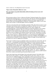 Gunvor Andersson, Socialhögskolan Lunds Universitet