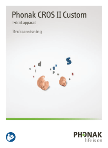 Bruksanvisning I-örat apparat