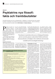 Psykiatrins nya filosofi: fakta och framtidsutsikter