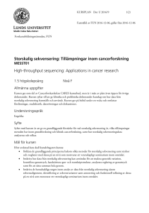 Storskalig sekvensering: Tillämpningar inom cancerforskning High