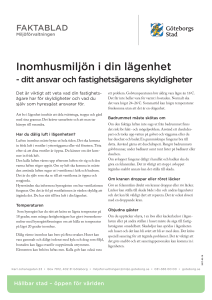 Inomhusmiljön i din lägenhet