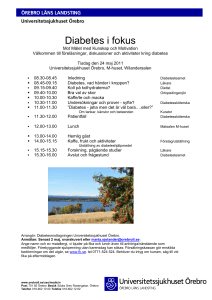 Diabetes i fokus - Region Örebro län