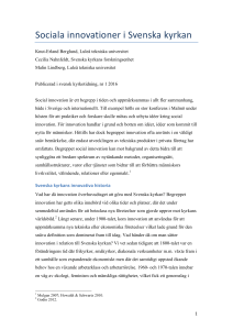 Sociala innovationer i Svenska kyrkan