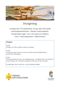 Invigning - Sveriges nationalparker