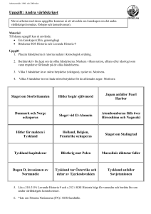Händelser – Andra världskriget