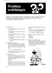 Problem avdelningen