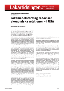 Läkemedelsföretag redovisar ekonomiska relationer – i USA