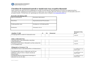 Checklista för kommunal kontroll av handel med vissa receptfria