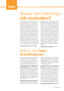 Skapar dina belöningar rätt motivation?