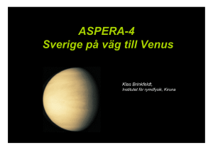 ASPERA-4 Sverige på väg till Venus