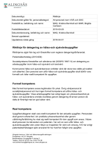 Delegering av hälso- och sjukvårdsuppgifter