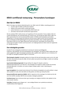 KRAV-certifierad restaurang