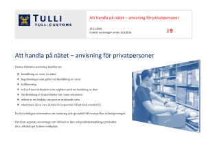 Att handla på nätet – anvisning för privatpersoner