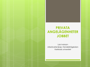 PRIVAT PÅ JOBBET