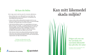 Kan mitt läkemedel skada miljön?