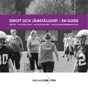 IDROTT OCH JÄMSTÄLLDHET – EN GUIDE