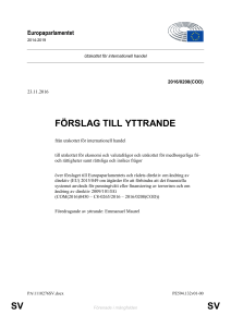 SV SV FÖRSLAG TILL YTTRANDE