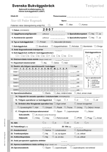 Svenska Bukväggsbråck Testperiod - Kvalitetsregistret för Svenska