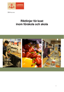 Riktlinjer förkost inom förskola och skola