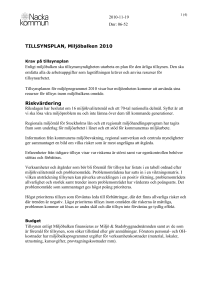 TILLSYNSPLAN, Miljöbalken 2010
