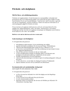 Förskole- och skolplanen