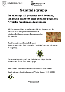 Samtalsgrupp för anhöriga till personer med