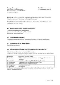 Hyresgästföreningen Protokoll