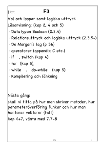 Relationsuttryck och logiska
