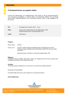 Inbjudan frukostseminarium om psykisk ohälsa