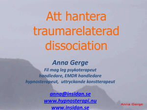 Att hantera traumarelaterad dissociation