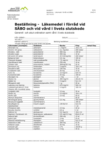 Beställning - Läkemedel i förråd vid SÄBO