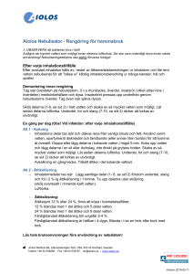 Aiolos Nebulisator - Rengöring för hemmabruk
