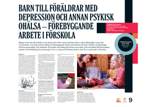 BARN TILL FÖRÄLDRAR MED DEPRESSION OCH ANNAN