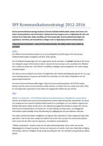 SFF Kommunikationsstrategi 2012-2016